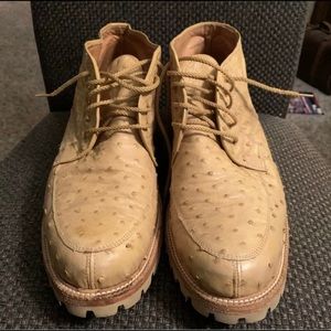 💥MAX LEATHER HAND- CRAFTED OSTRICH BOOTS (RARE)!